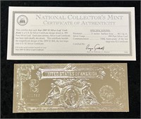 2005 $2 Silver Leaf Certificate Commemorative Note