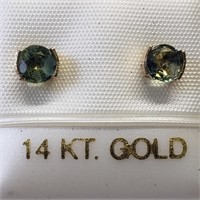 $160 14K  Emerald Earrings