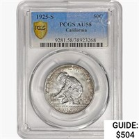 1925-S Jubilee Half Dollar PCGS AU58