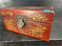 LEATHER CHINOISERIE CHINESE BOX