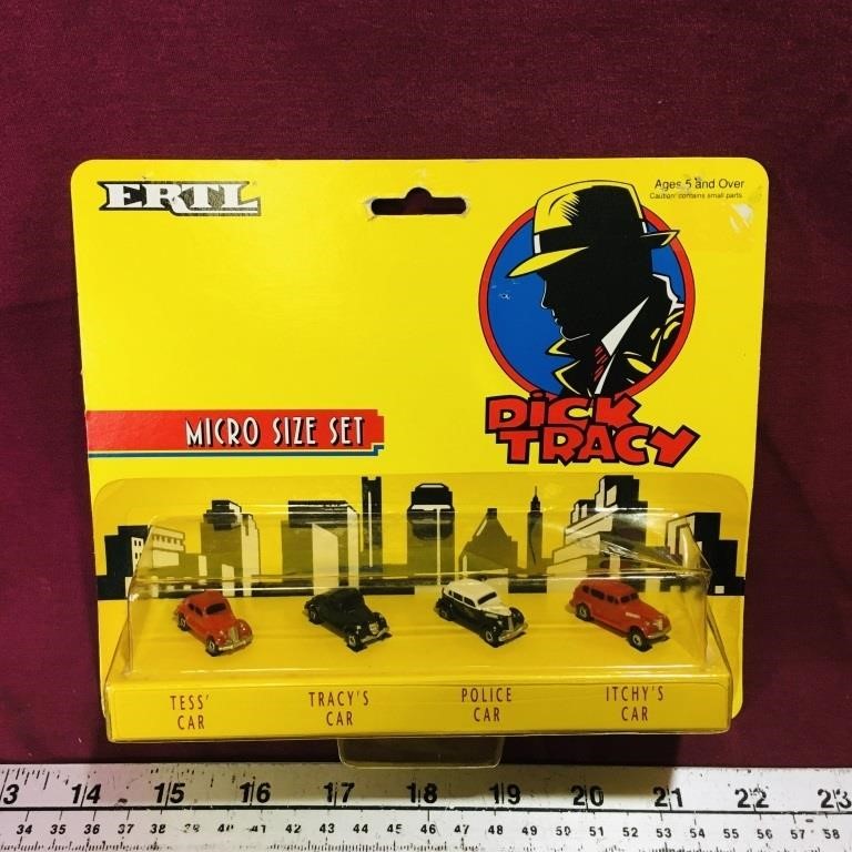1990 Ertl Dick Tracy Micro Size Cars Set (Sealed)