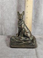 CAST IRON DOG BOOKEND