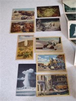 Vtg photo album with tons of antique postcards