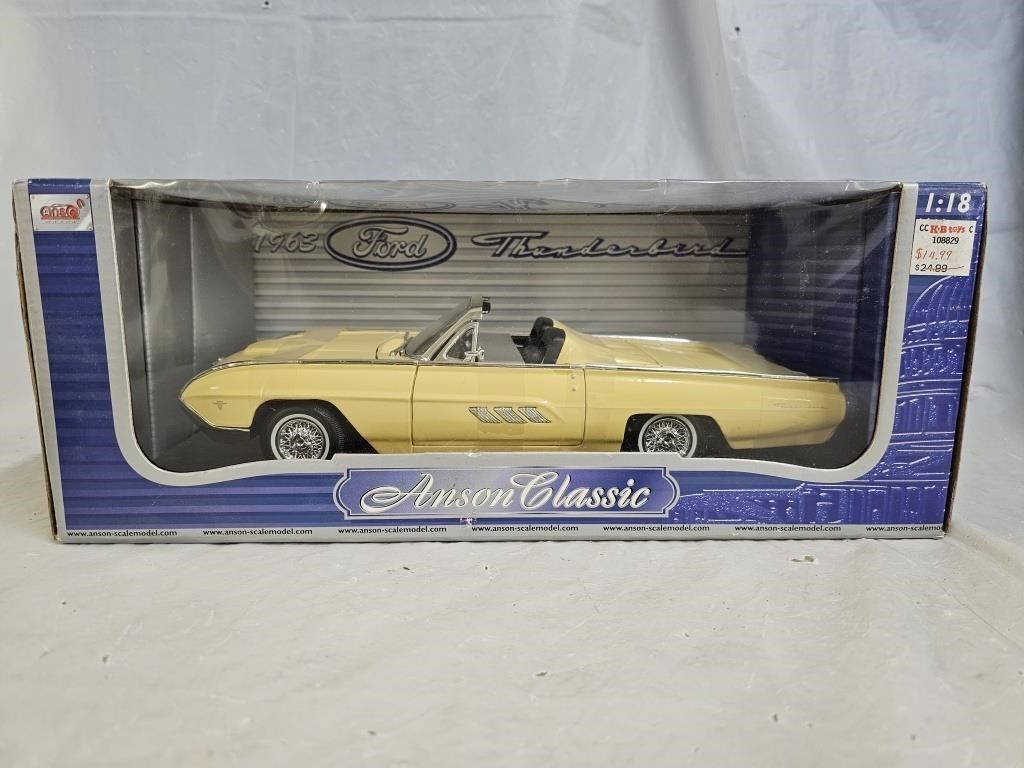 Anson 1963 Ford Thunderbird Die Cast Car