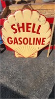 Very Large Shell Gasoline metal sign