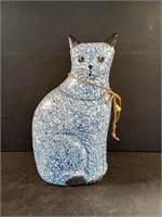 Vintage N.S. Gustin Pottery Ceramic Cat Cookie Jar