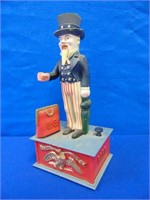 Uncle Sam Plastic Mechanical Coin Bank