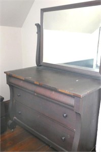Antique Chest Of Drawers w/ Swing Mirror