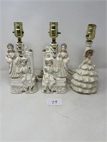 3 Figural Lamps