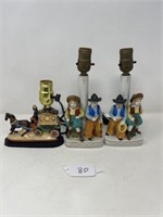 3 Figural Lamps