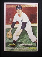 1957 TOPPS #344 PAUL LAPALME WHITE SOX SP