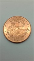 1 Ounce Copper Round "Virgo"
