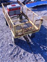 yard cart, toolbox w/misc tools and misc sockets