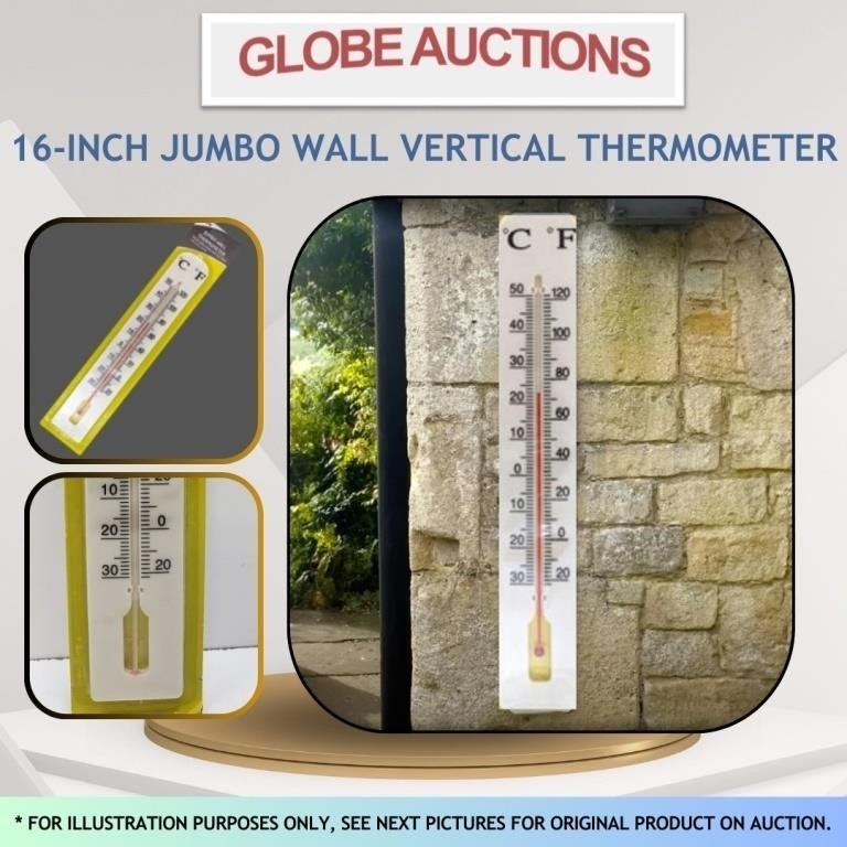 16-INCH JUMBO WALL VERTICAL THERMOMETER