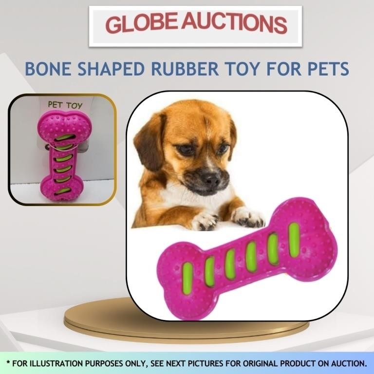 BONE SHAPED RUBBER TOY FOR PETS