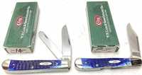 (2) CASE XX KNIVES COPPERLOCK & TRAPPER BLUE