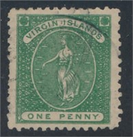 VIRGIN ISLANDS #1 USED FINE-VF