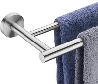 Hoooh Bathroom Double Towel Bar 23.6-Inch Stainles