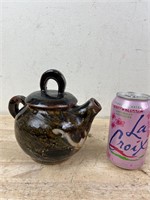 Vintage stone glass teapot