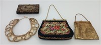 Vintage 1940's-50's purses and choaker