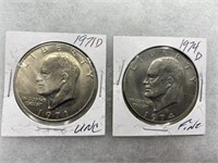 1917D & 1974D Eisenhower Dollars