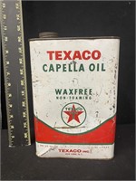 Vintage Texaco Capella Oil 1 Gallon Oil Can