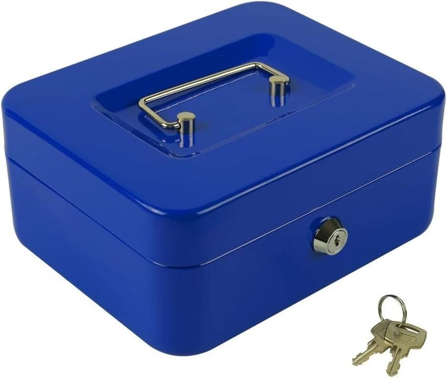 (7.87"x 6.30"x 3.54" Blue ) KYODOLED Cash Box