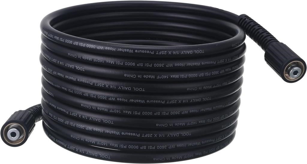 Tool Daily High Pressure Washer Hose, 25 FT X 1/4