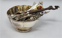 Grouping Souvenir Spoons & Small Bowl