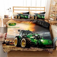 $43 Tractor Duvet Cover Twin Bedding Set