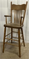 Vintage Wood Child's High Chair