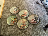 5 vintage plate wall d?cor