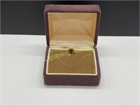 14K YELLOW GOLD "J" INTIAL PENDANT NECKLACE
