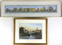 2 Artworks Venice w/Rialto Bridge