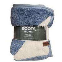 Roots Home – Sherpa Throw 50" × 70" - Blue