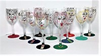 Hand Painted Wine Glasses