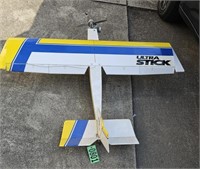 Radio controlled airplane with gas engine