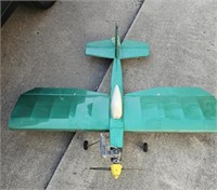 Radio controlled airplane with gas engine