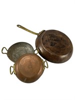 E. Dehillerin copper brass cookware skillet plus