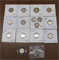 Large Collection of Mercury Dimes