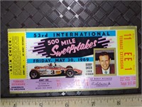 Indy 500 Ticket 53rd Race 1969