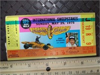 Indy 500 Ticket 59th  Race 1975