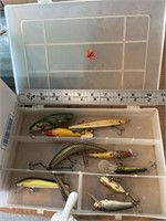 Small box of fishing lures