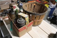 Vintage Weights, Oil Jar, Crock Wts