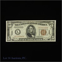 1934-A $5 Federal Reserve Note brown seal-Hawaii
