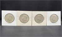 "4" Silver Kennedy Half Dollars