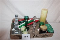 CANDLES & CANDLE HOLDERS LOT