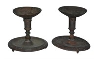 Pair of Bronze Spanish Colonial Candlesticks