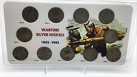 Wartime Silver Nickels 1942-1945