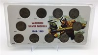 Wartime Silver Nickels 1942-1945